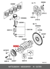 Genuine OE Key Crankshaft MD008959 For Mitsubishi MD00-8959