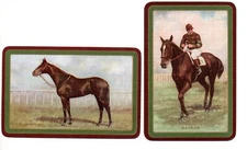 Horses ENGLISH named Bahram 1920s vintage swap cards Wide playing card singles