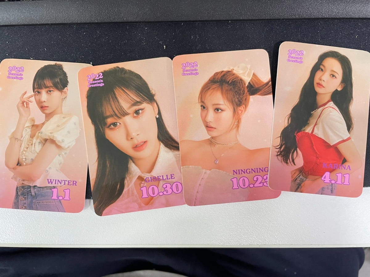 AESPA 2022 Season greeting YES24 POB Photo card set 4pcs Karina