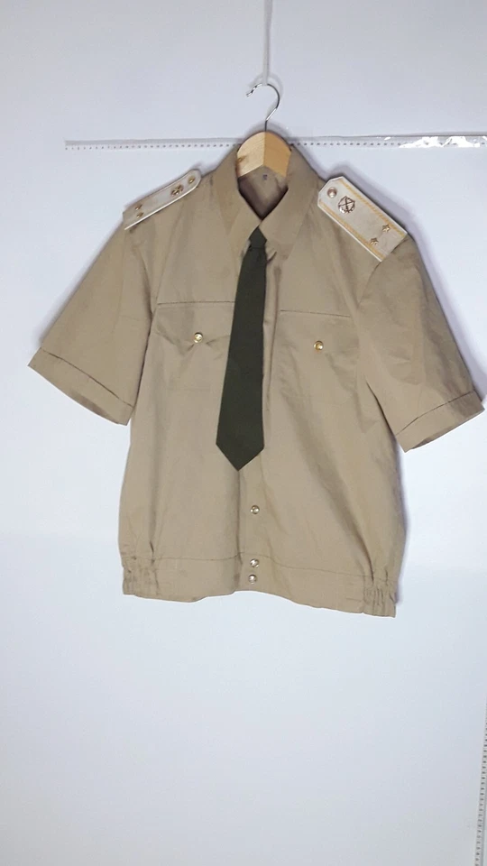 Camisa Uniforme De Colección Sin Mangas con Corbata Teniente Artillería URSS Original Antigua Foto 2 de 4