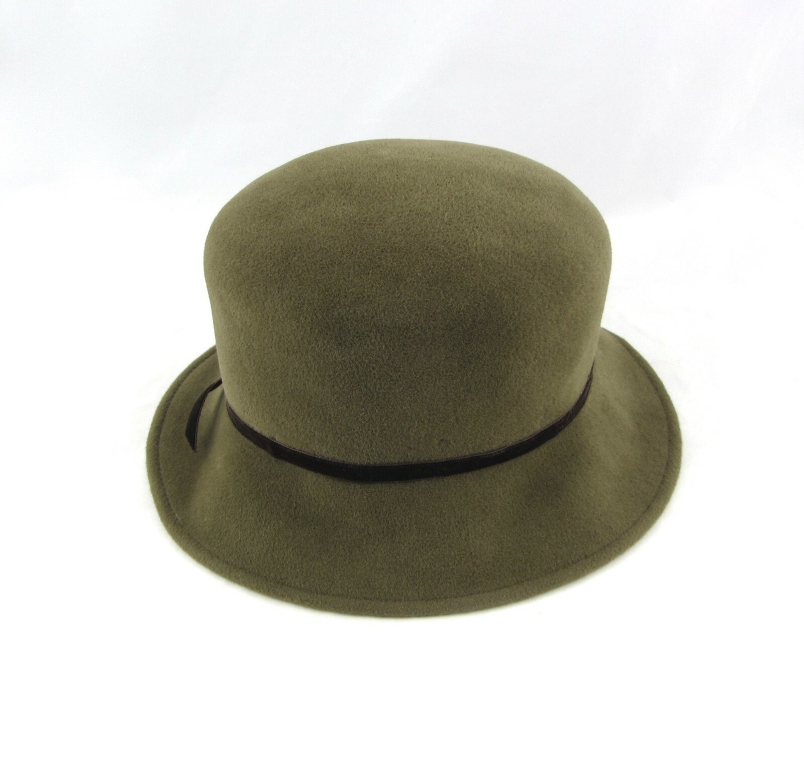 Eric Javits New York Olive Green Wool Hat Brown V… - image 5