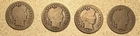 Lot of 4 Barber Silver Dimes - 1906D, 1911P(2), 1911D