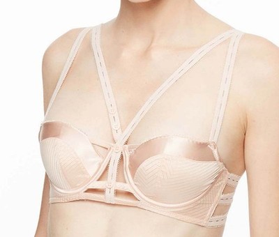 CHANTAL THOMASS Beige Troublante Multi Strap Underwired Bra Size UK 34D BNWT