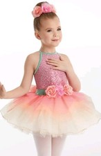 Weissman Sequin Petal Tutu Dress Size SC Us Girls 6 Dance Costume