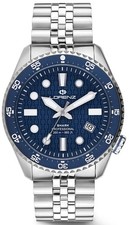 LORENZ Shark 5 030255BB Automatikuhr Herren Sub 200 M Zifferblatt Blau Glas Z