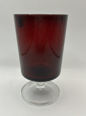 VTG Luminarc Cavalier Ruby Red Wine Glass. France by Cristal D'Arques-Durand 6 