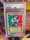 Pokemon Card Gengar Topsun Blue Back 1995 Vintage Bandai Japanese PSA 8