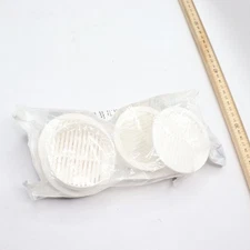 (4-Pk) Circular Mini Wall Louver Soffit Vent White Resin 3" RLSC3