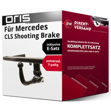 Für CLS Shooting Brake Typ X218 (Oris) Anhängerkupplung abnehmbar + E-Satz 7pol