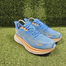 HOKA One One Clifton 9 Coastal Sky Athletic Running Sneakers Mens Size 8 EE