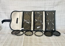 Various 77mm Filters Lot of 7 For Camera Lens Metal With Lowpro Case
