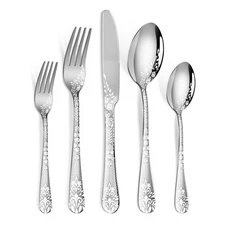 40-Piece Silverware Set, Stainless Steel Flatware Cutlery Set Service for 8, Ut