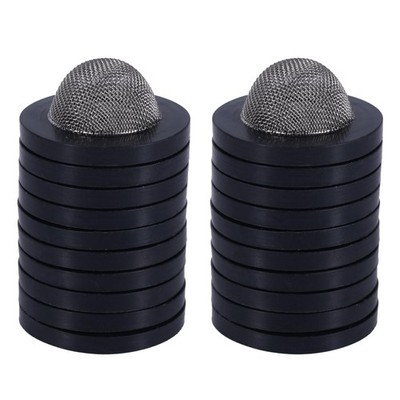 BOXOB 20pcs Garden Hose Screen Filter, Stainless Steel Rubber black, silver