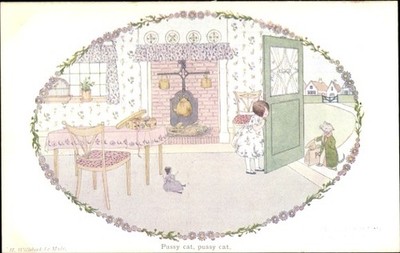 Künstler Ak Willebeek le Mair, Our old nursery rhymes, Pussy Cat - 11055637
