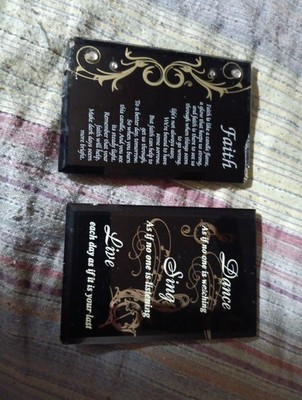 Set Of Two Black Standing Pictures With Quote