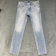 Express Jeans Mens 32x34 Blue Denim Slim Fit 4 Way Hyper Stretch Skinny Leg