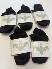 10 Pairs Of Bombas Black Ankle Socks Women s Extra Small Fits Kid Sizes 1-6 New