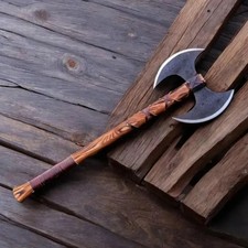 Handmade Double Headed Viking Axe Custom Engraved Personalized Gift Idea