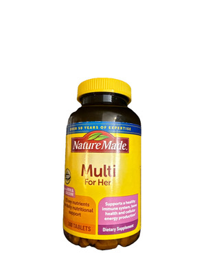 Nature Made Women's Multivitamin 300 Tablets Daily Nutritional Support Multi her