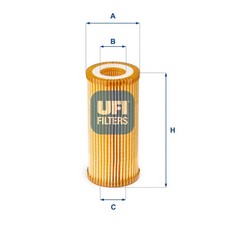 Filtro de aceite UFI 25.153.00 para AUDI, CUPRA, PORSCHE,SEAT,SKODA,VW