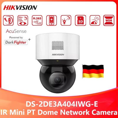Hikvision DS-2DE3A404IWG-E 4MP 4x Zoom IR Mini PT Dome IP Camera Mic&Speaker DE