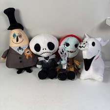 Disney Tim Burton's The Nightmare Before Christmas Plush Stuffed Figure 4 Pack