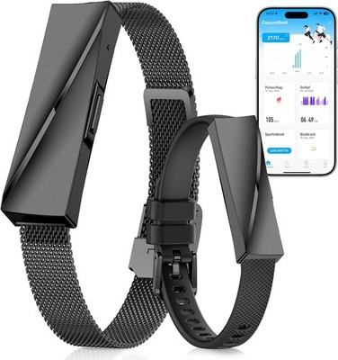 Fitnesstracker Armband ohne Display Damen Herren Smartwatch Aktivitätstracker