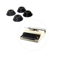 x4 New Rubber Feet for Olivetti Scribe Typewriter Replacement Part Vtg Hispano thumbnail