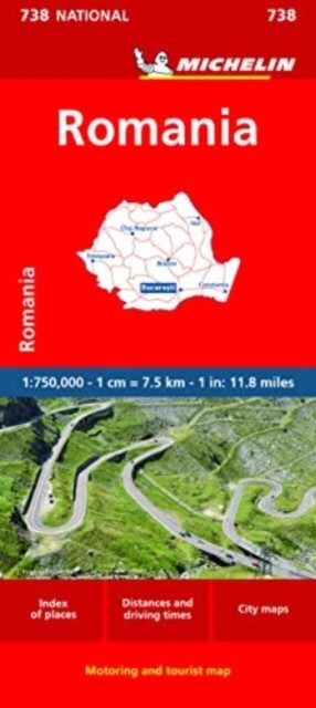 Romania - Michelin National Map 738: Straßen- und Tourismuskarte 1:750.000 - Image 4
