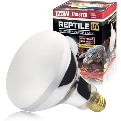 125 Watt UVA+UVB Vapor Heat Lamp Bulb,Self-Ballasted Heat Basking Lamp