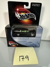100% Hot Wheels Black Box 1963 Cadillac Fleetwood Hearse Black  2000 NOS