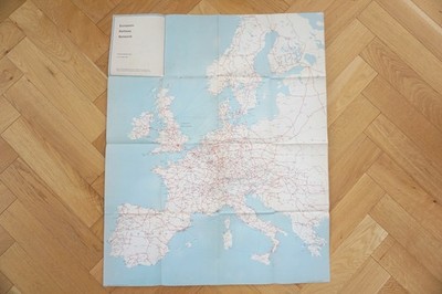 British Rail International European Passenger Network Eisenbahnkarte 1975