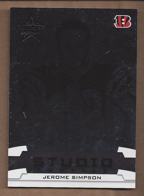 #ad 2008 Leaf Rookies and Stars Studio Rookies #15 Jerome Simpson 1000 FB $1.05