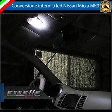LED INTERNI PER NISSAN MICRA III 3 CANBUS LUCE BIANCA 6000K NO AVARIA LUCI