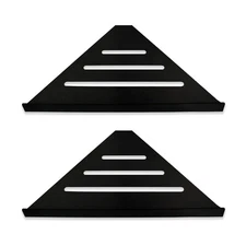 Corner Shower Caddy Organizer 2 Pack, Stainless Steel, Wall Mountable, Black