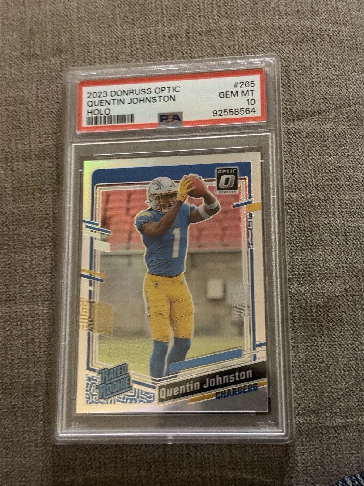 2023 Panini Donruss Optic - Rated Rookie Quentin Johnston #265 Holo Prizm (RC)