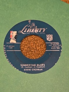 45 RPM Eddie Cochran LIBERTY 55144 Summertime Blues / Love again VG