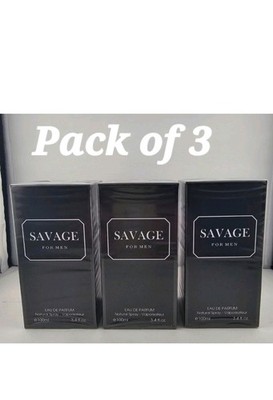 3 Savage for Men-3.4 Oz Men's Eau De PARFUM  Spray. Men Casual Cologne-Refreshin