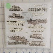 Close To My Heart Acrylic Unmounted Stamps My Acrylix D1475 Card Chatter Birthd  