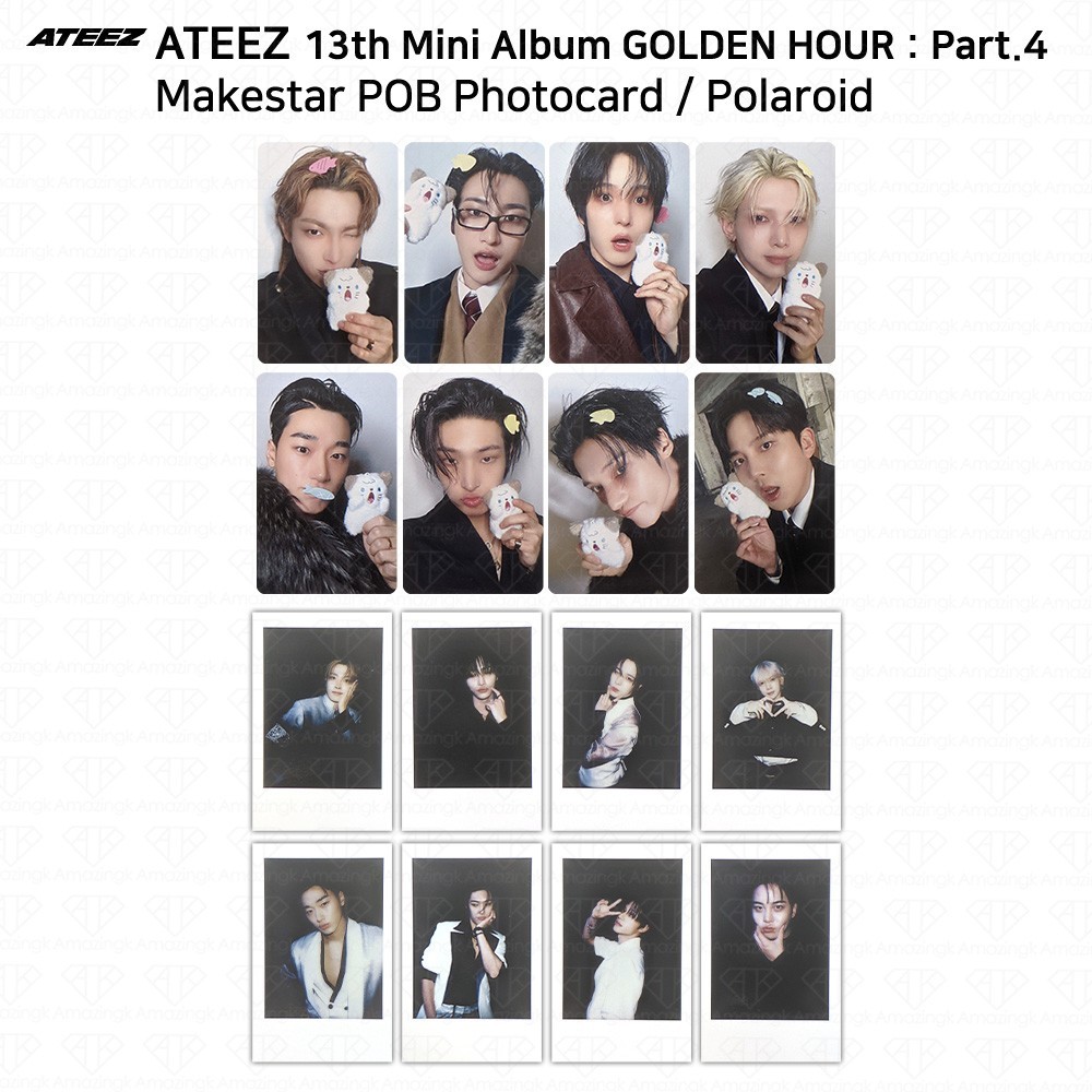 ATEEZ 13th Mini Album Golden Hour Part.4 Makestar POB Photocard | eBay