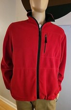 Polo Sport Ralph Lauren Mens XL Red Full Zip Polartec Fleece Jacket VTG EUC
