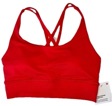 NWT🌶️LULULEMON🌶️SIZE 6🌶️ENERGY LONGLINE BRA🌶️B-D CUP🌶️AUTHENTIC🌶️SPICY RED