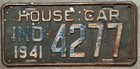 1941 Indiana House Car  License Plate  — photo 1