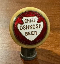 Chief Oshkosh Ball Knob Beer Tap/Handle - vintage - Oshkosh Brewing Co. Oshkosh,