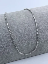 VTG 925 Sterling Silver Italy Necklace 18” Width 3MM Chain