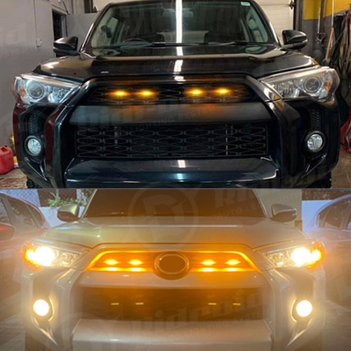 4PCS Amber LEDs Raptor Lights For Toyota Four Runner TRD Pro Grille 2014-2021 - Picture 4 of 23