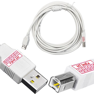 Weiß USB Anschlusskabel Drucker Scanner für EPSON FX-2190II, FX-890IIN