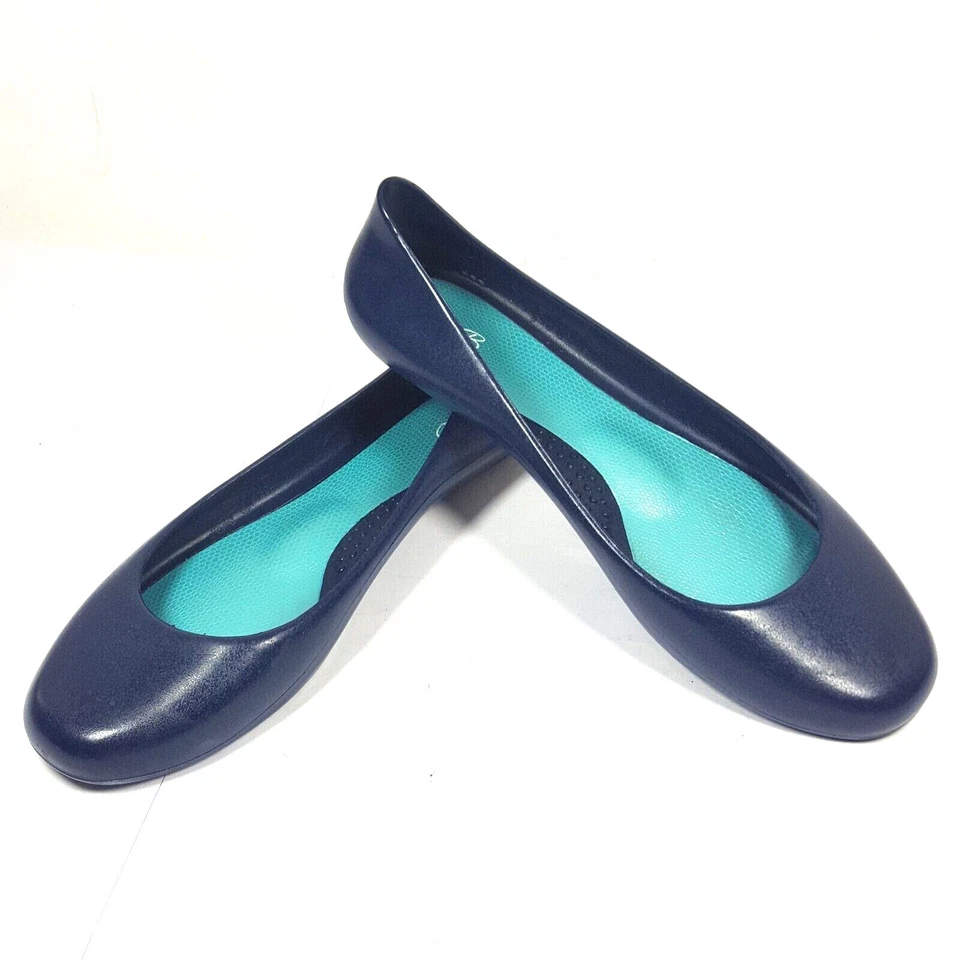 Oka B Womens Ballet Flats Blue Waterproof Comfort Casual Arch Support - Image 4 of 4