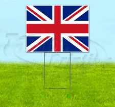UNITED KINGDOM 18x24 Yard Sign WITH STAKE Corrugated Bandit USA BUSINESS FLAG