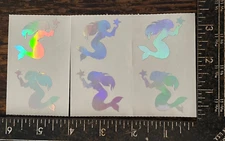 Mrs. Grossman VTG Iridescent Mermaid Stickers 1993 Neuer Lee Schwarz Smith RARE